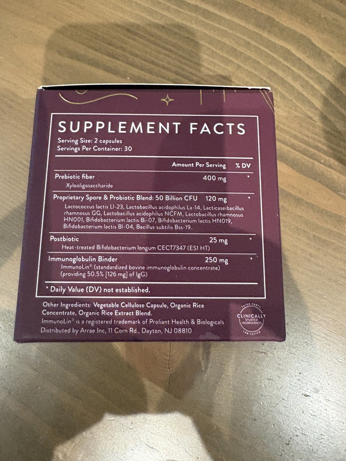 NEW Arrae Tribiotic Gut, Immune & Vaginal Probiotic Gluten-Free Nut Free 60 Caps