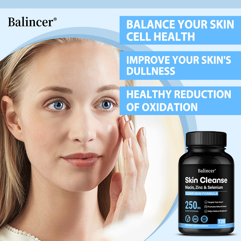 Skin Cleanse Improve Dull Skin Balance Skin Health Balance Hormones 30-120 Caps