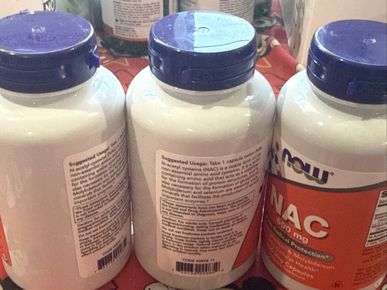 3 x NOW NAC 600 mg 100 Veg Capsules Ea Exp 03/2028+ Rd⬇️