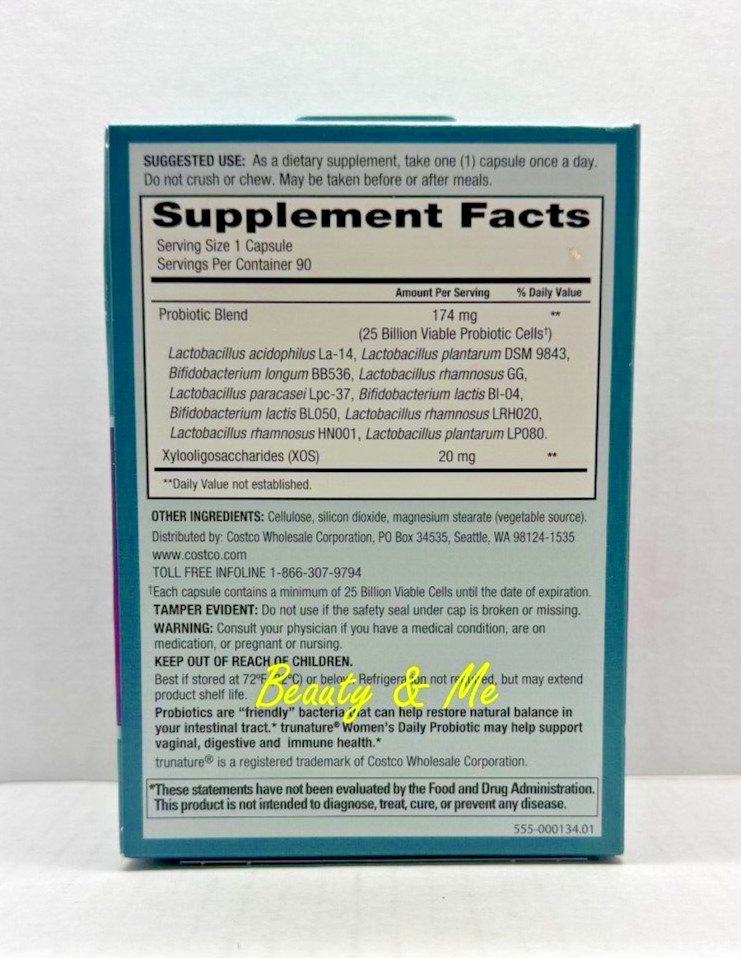 trunature Women’s Daily Probiotic, 90 Vegetarian Capsules