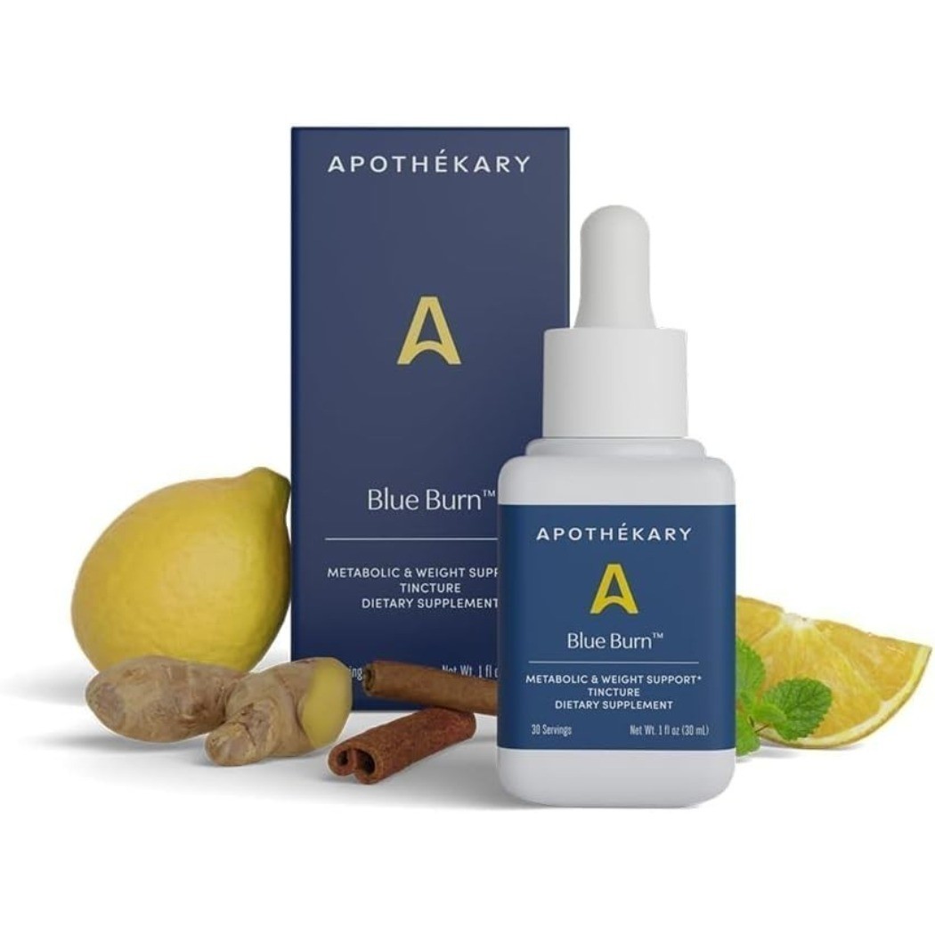 NEW Apothékary Blue Burn Liquid Drops 1 fl oz 30 Servings Herbal Supplement