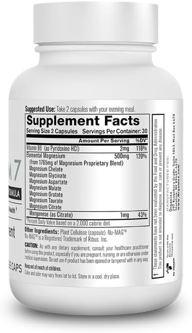 Organixx Magnesium Supplement Natural Magnesium Capsules for Sleep Support Mu…