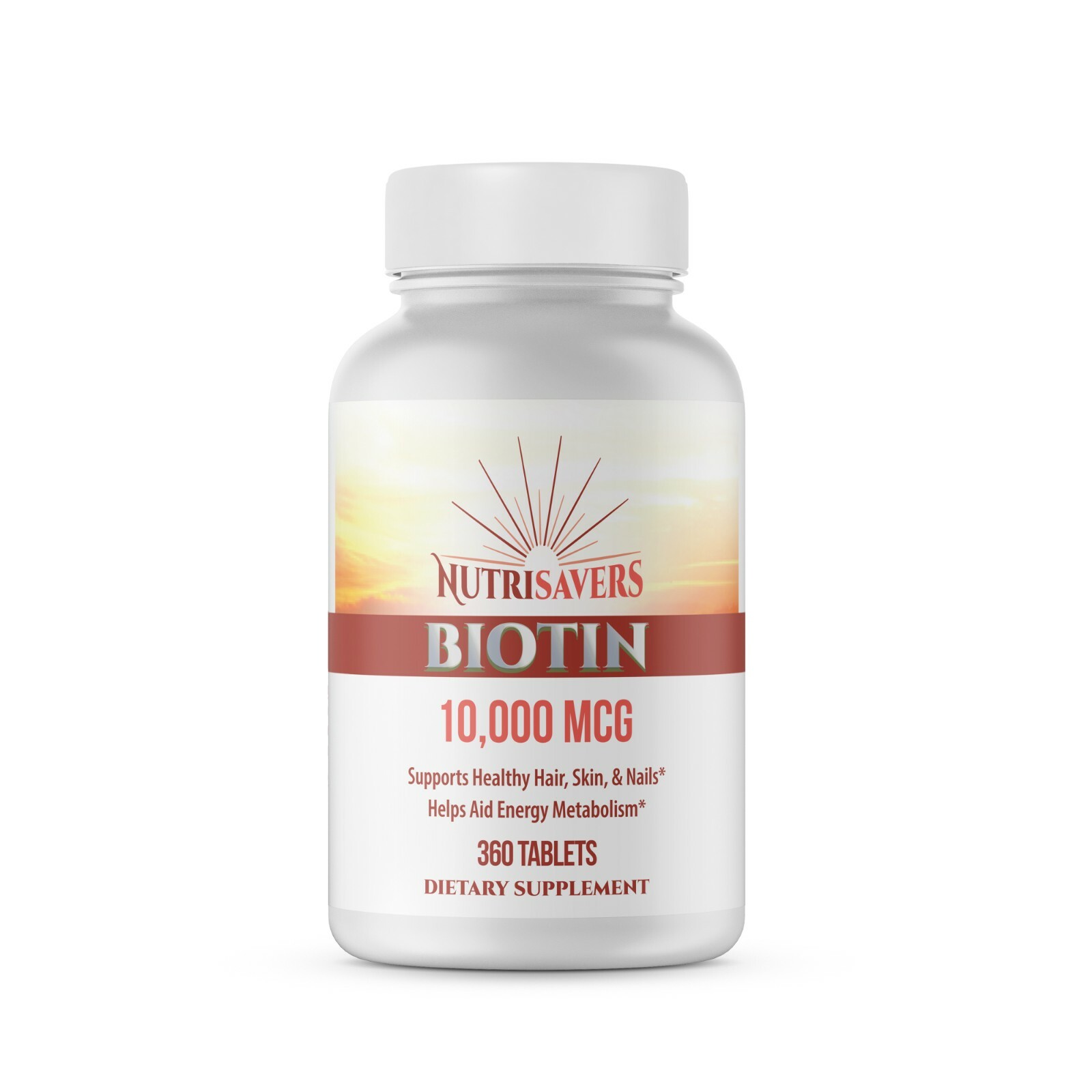 Nutrisavers Biotin Supplement – Skin, Hair and Nail Growth 10000 MCG, 120 Tablet