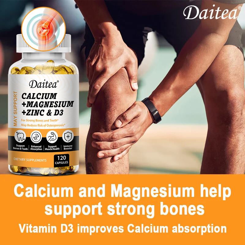 Calcium + Magnesium + Zinc and D3 Capsules – Strong Bones and Teeth