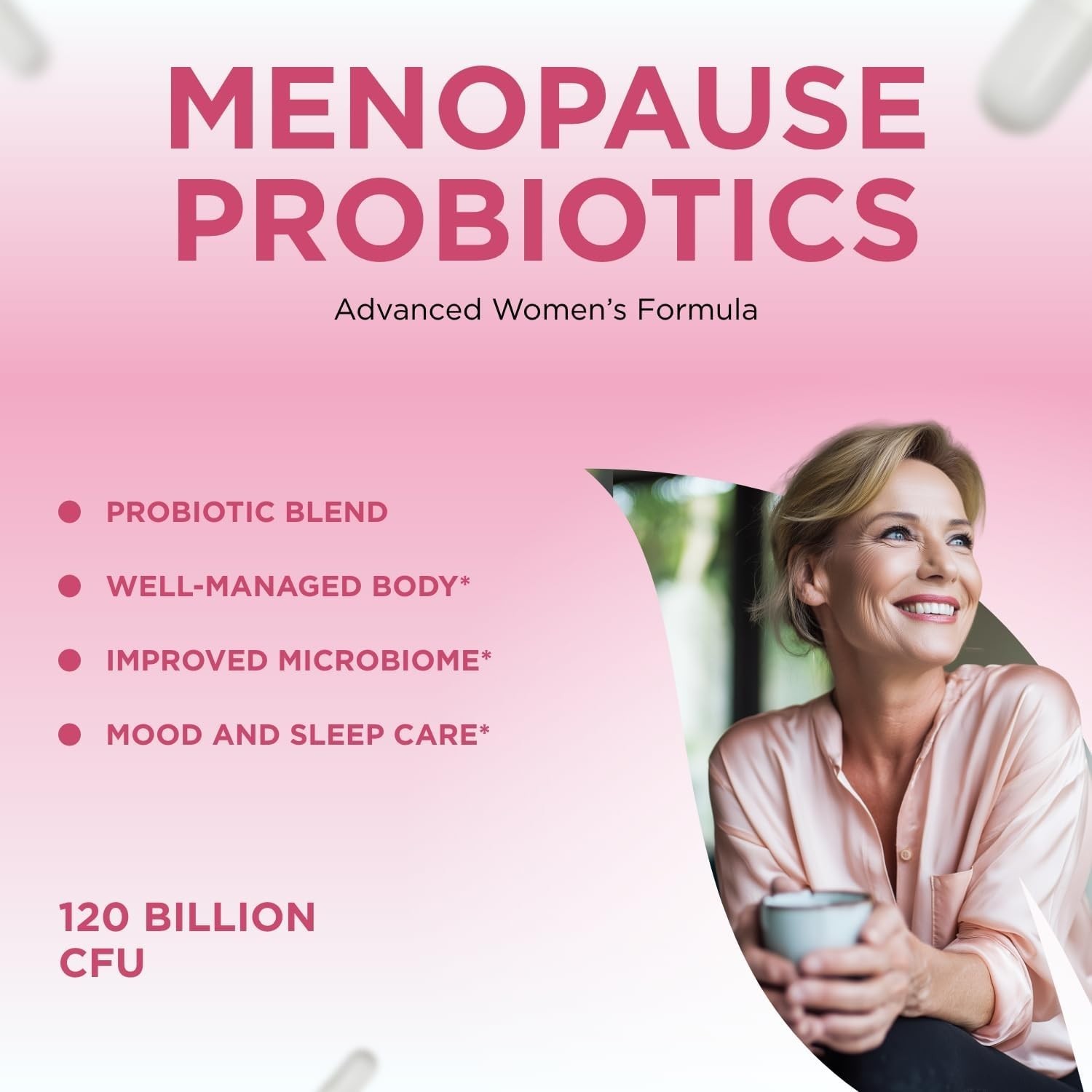 120 Billion CFU Menopause Probiotics for Women – Complete Menopause Relief