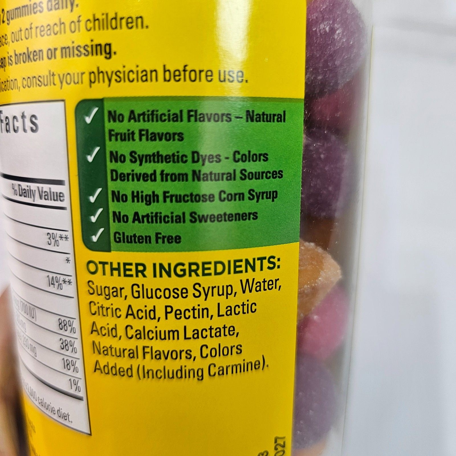 Nature Made Calcium Gummies 500mg w/ D3 80 Count Sealed Exp 12/2027