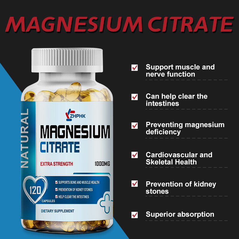 Magnesium Citrate 120 Pills NaturalSlim MagicMag C- Bone Health, Immune System