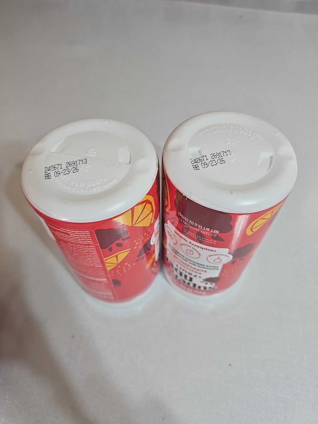 Bellway Super Fiber + Fruit Psyllium Husk Raspberry Lemon 36oz 18 x2
