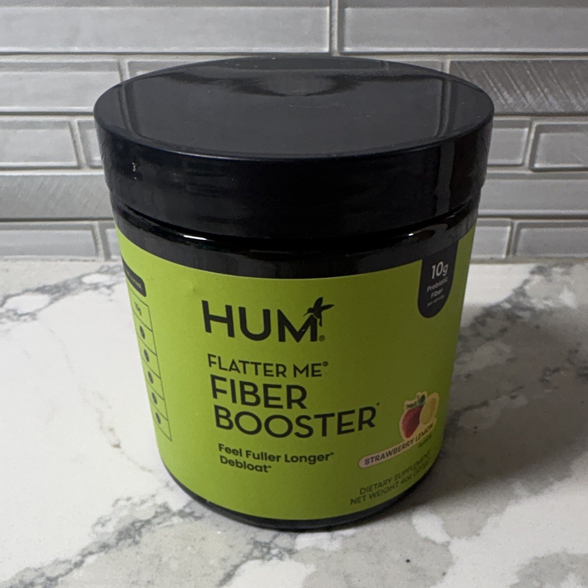 HUM Flatter Me Prebiotic Fiber Powder Strawberry Hibiscus 10 oz Exp 03/2028