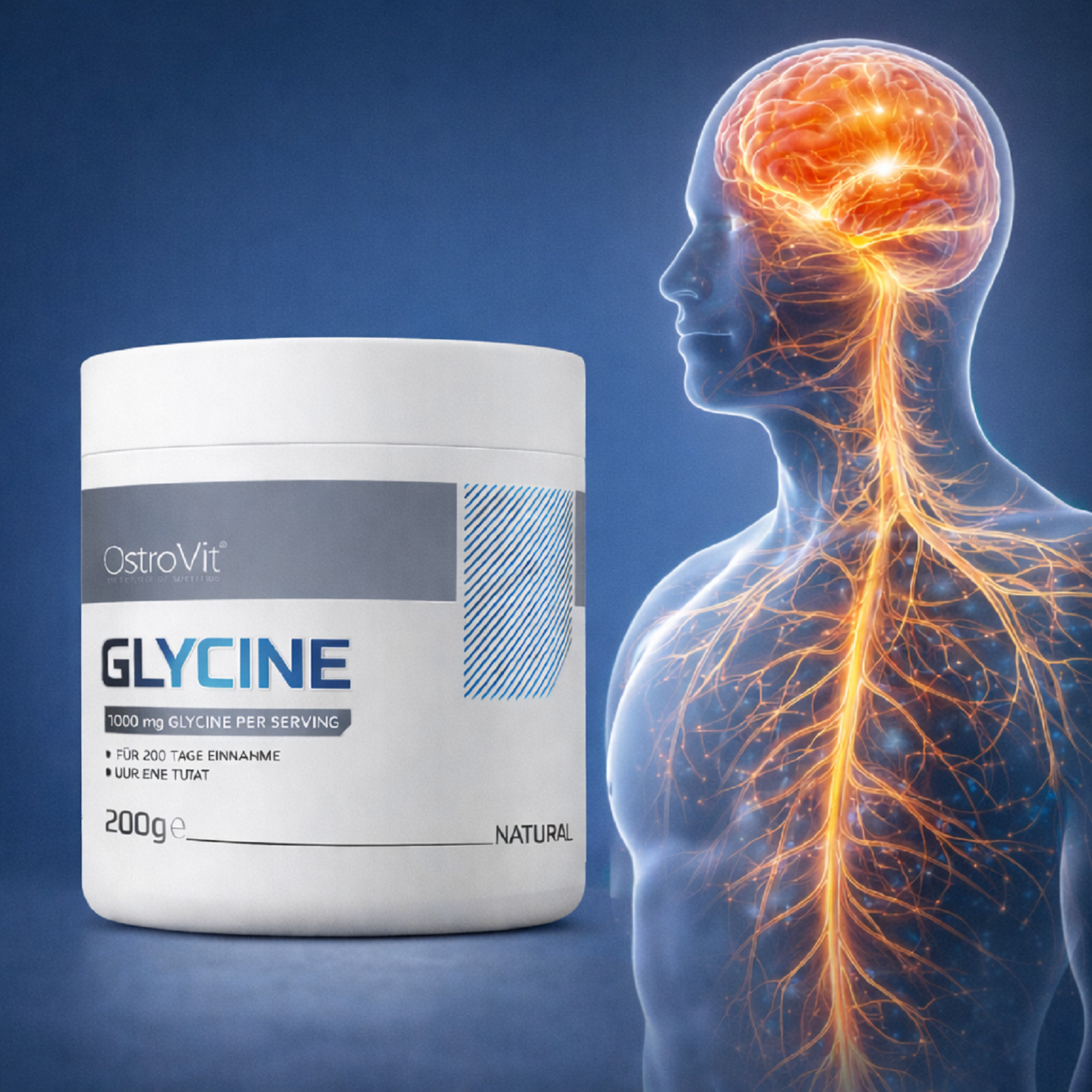 GLYCINE – 200g -OSTROVIT- Improved sleep quality Regeneration Connective tissue