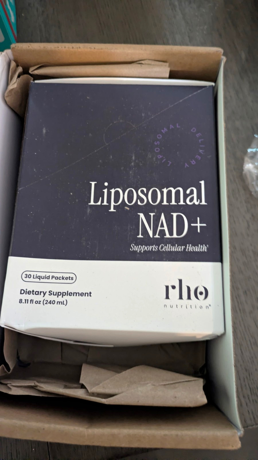 rho nutrition Liposomal NAD+ Liquid Dietary Supplement 30 Packets 8.11 fl oz