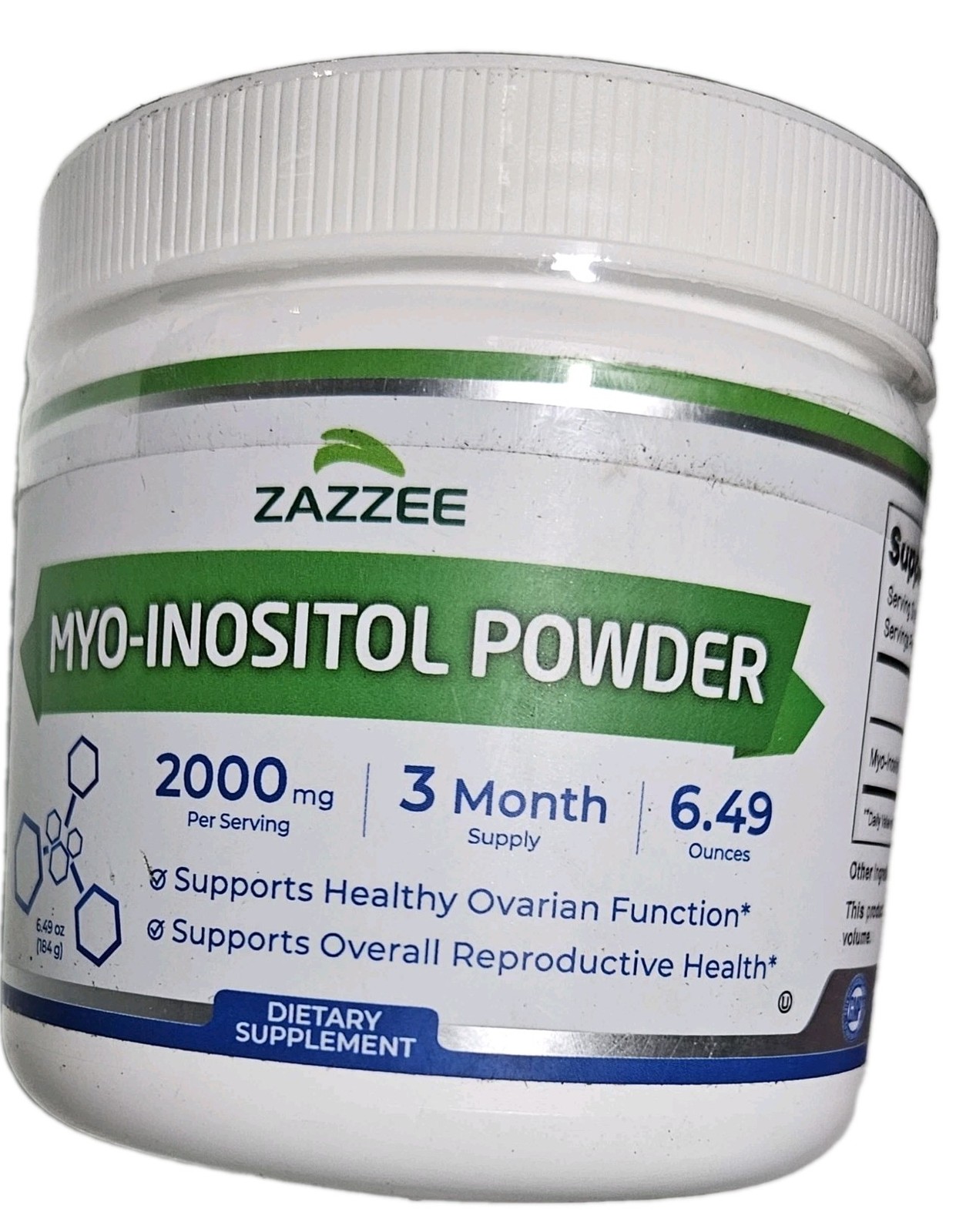 Myo-Inositol 2000mg Ovarian Support Unflavored Powder Dietary Supplement 6.5 oz