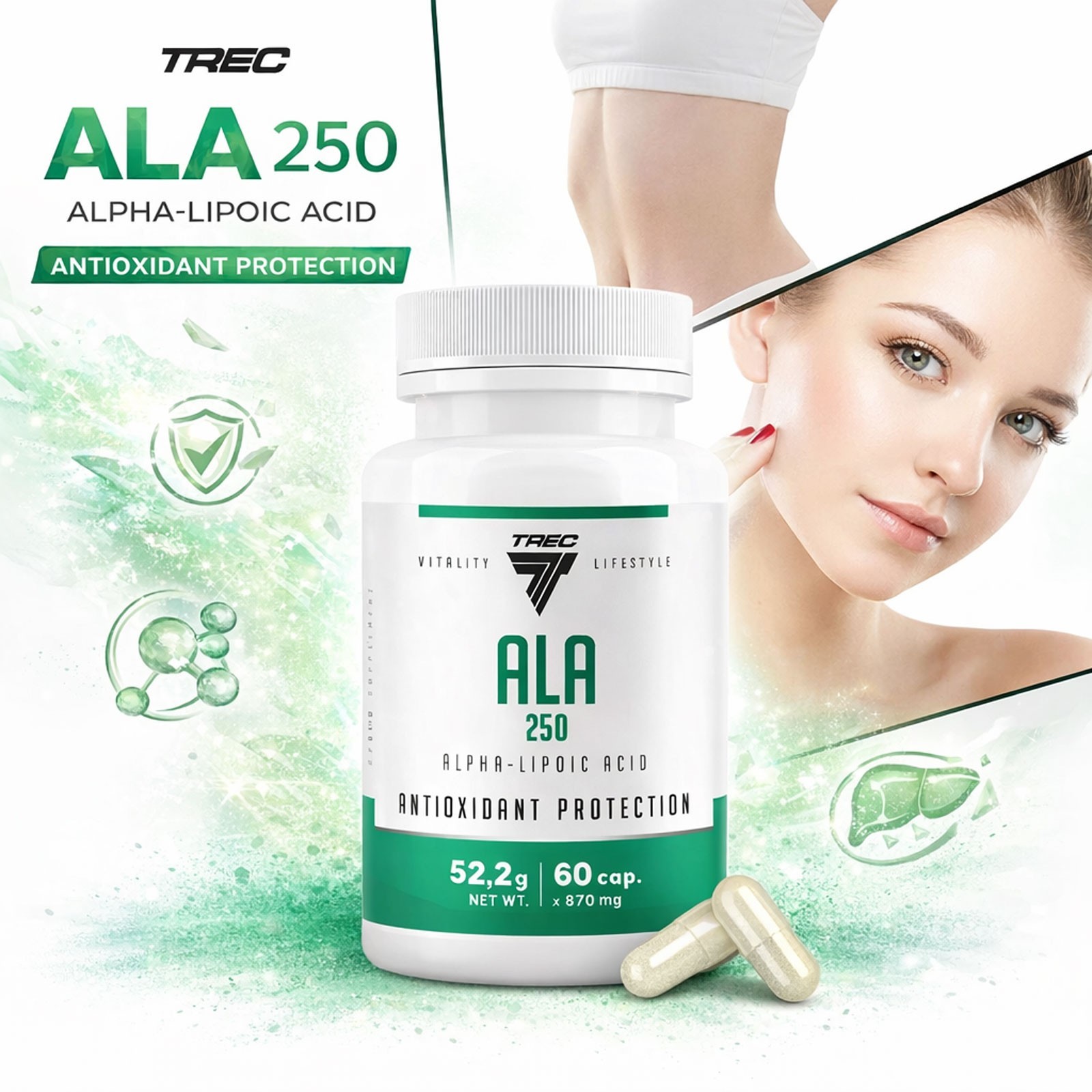ALA 250 – TREC – 60-120 Capules – energy metabolism,supports energy production