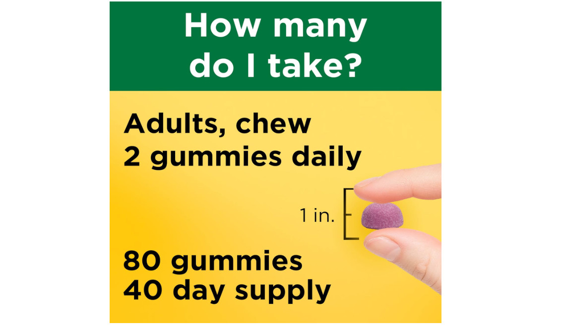 Nature Made Calcium 500mg Gummies with Vitamin D3 80 Count Bone Support
