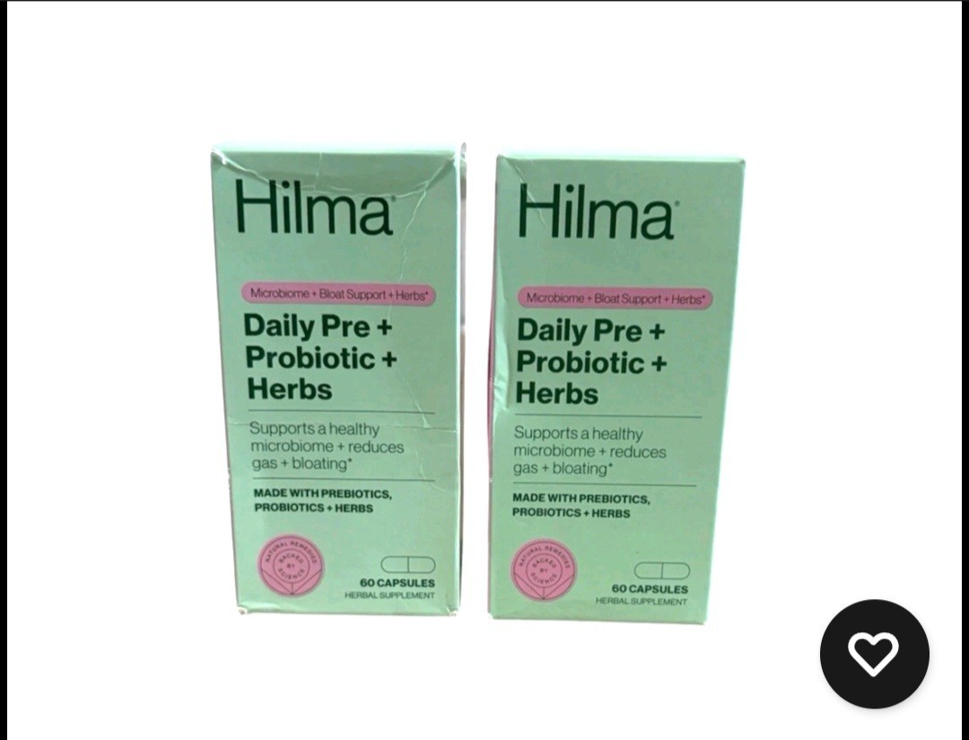 Hilma Daily Pre Probiotic Herbs 180 Capsules Support Gut Health 3 Pack Exp 09/26