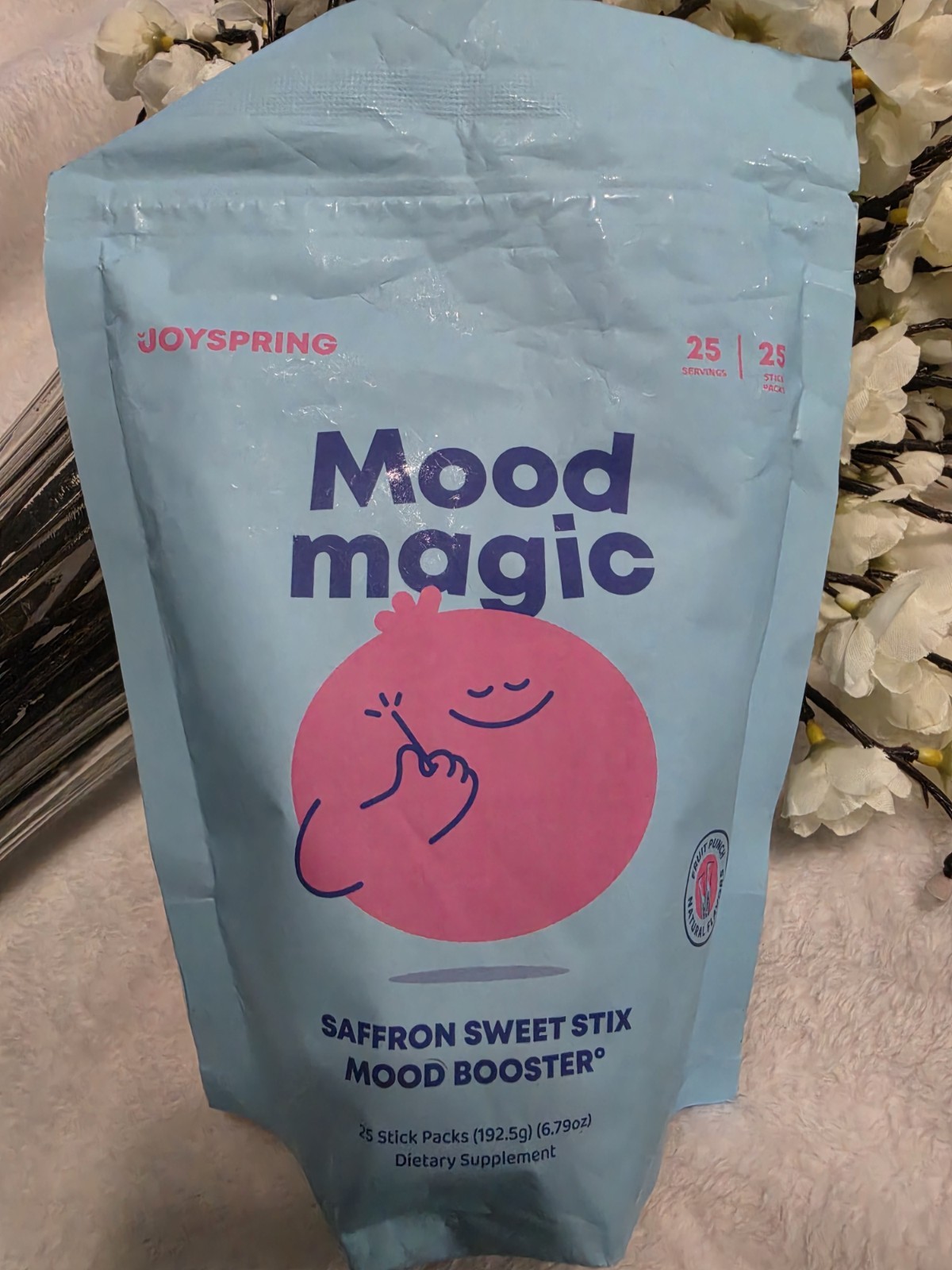 JoySpring Mood Magic Saffron Sweet Stix Mood Support 25 Stick Packs Tangy