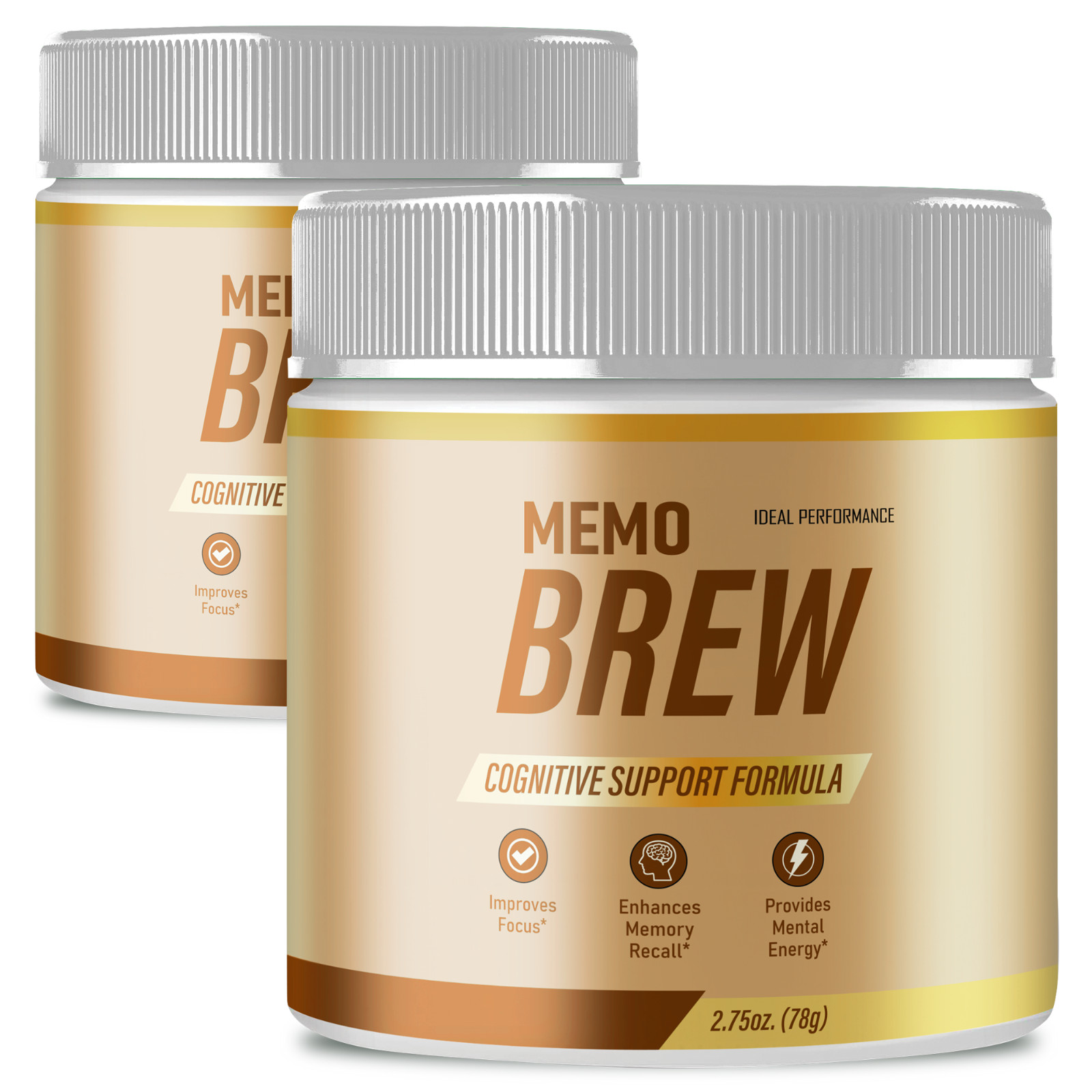Memobrew Powder, Official Memobrew Supplement for Brain Health (2 Pack)