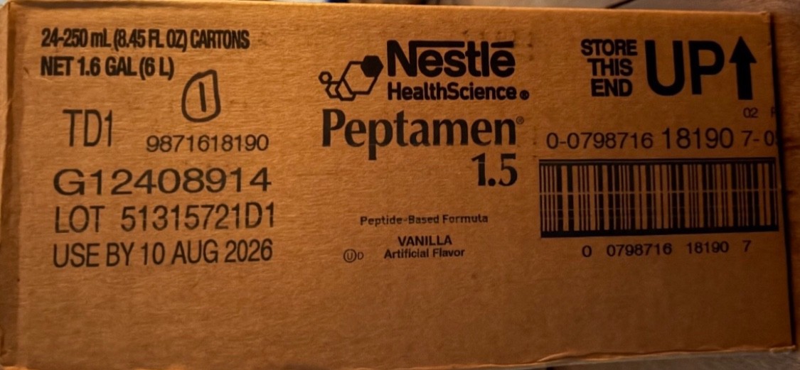 22 Nestle Peptamen 1.5 Vanilla Adult Oral Supplement Formula Carton Exp 8/26
