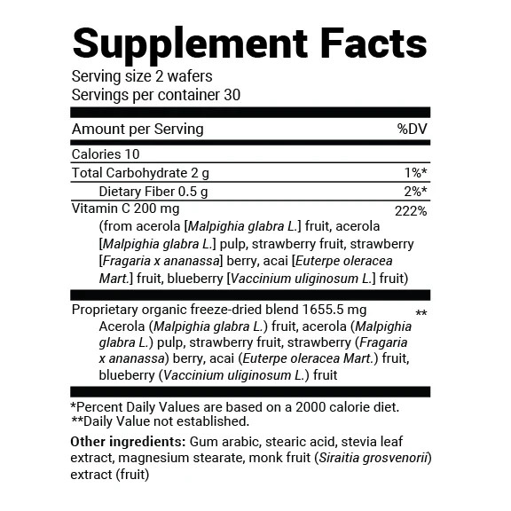 Dr Berg – Chewable Vitamin C complex made with organic berries non-GMO