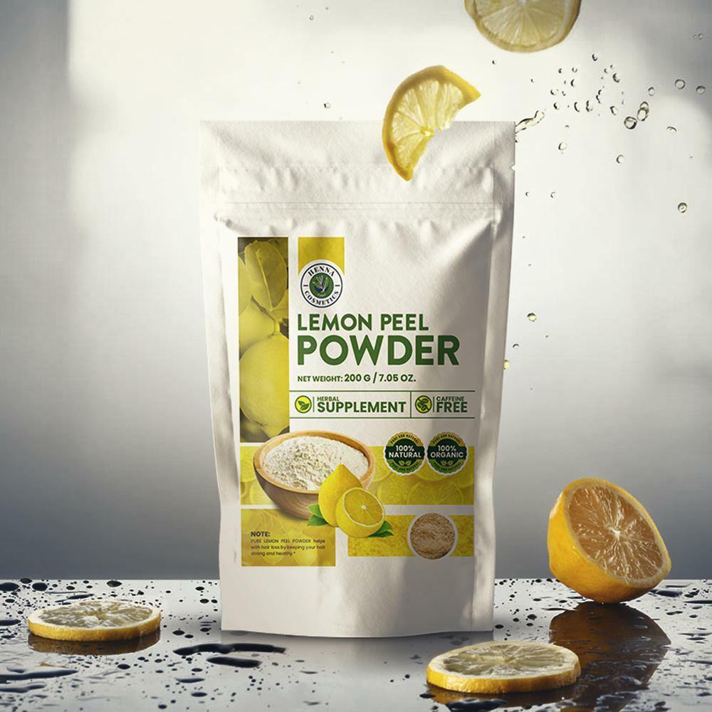 Lemon Peel Powder for Skin Hair, 200 Grams, 100% Organic.