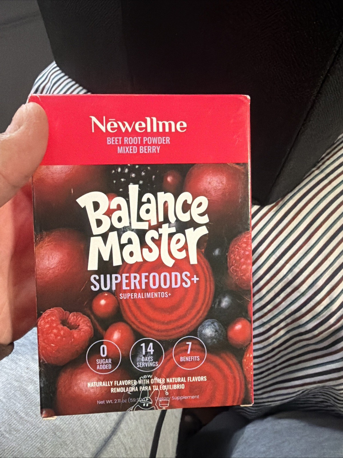 Newellme Balance Master Superfoods Beet Root Powder Mixed Berry 14ct Exp 03/2028