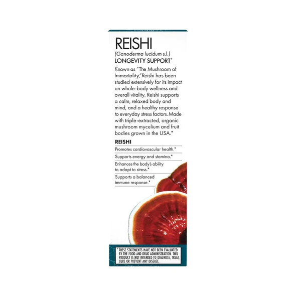 Host Defense Reishi Extract 2 Oz Organic Longevity Fungi Perfecti