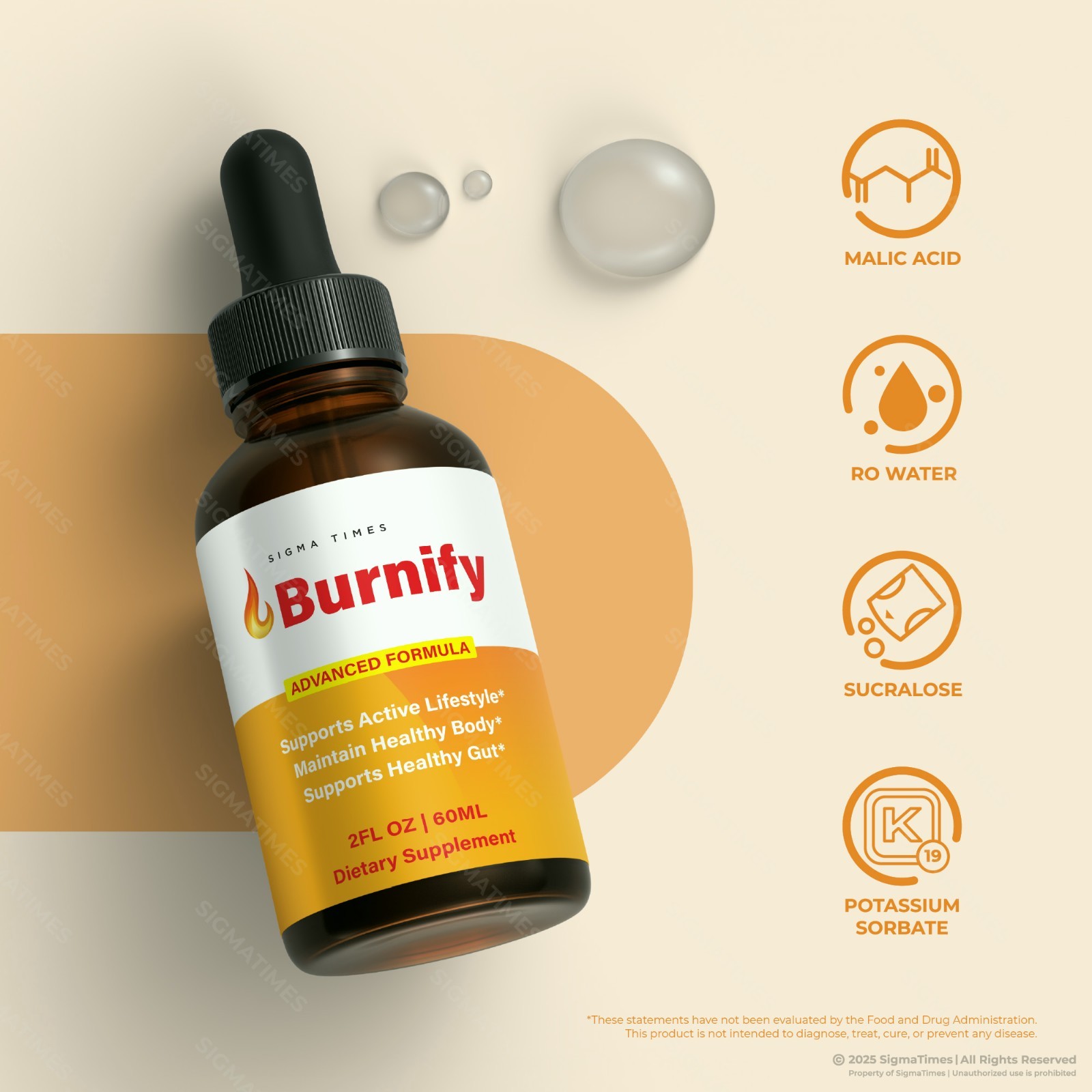 Burnify Drops – Metabolism, Energy & Weight Loss Support Supplement – 5 Pack