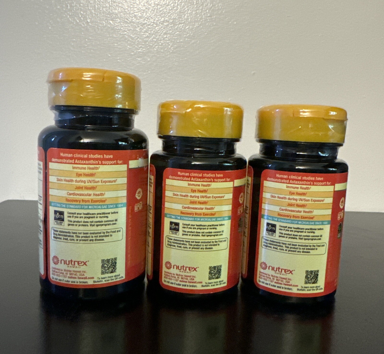 Nutrex BioAstin, Hawaiian Astaxanthin, 12 mg 100gel Capsules