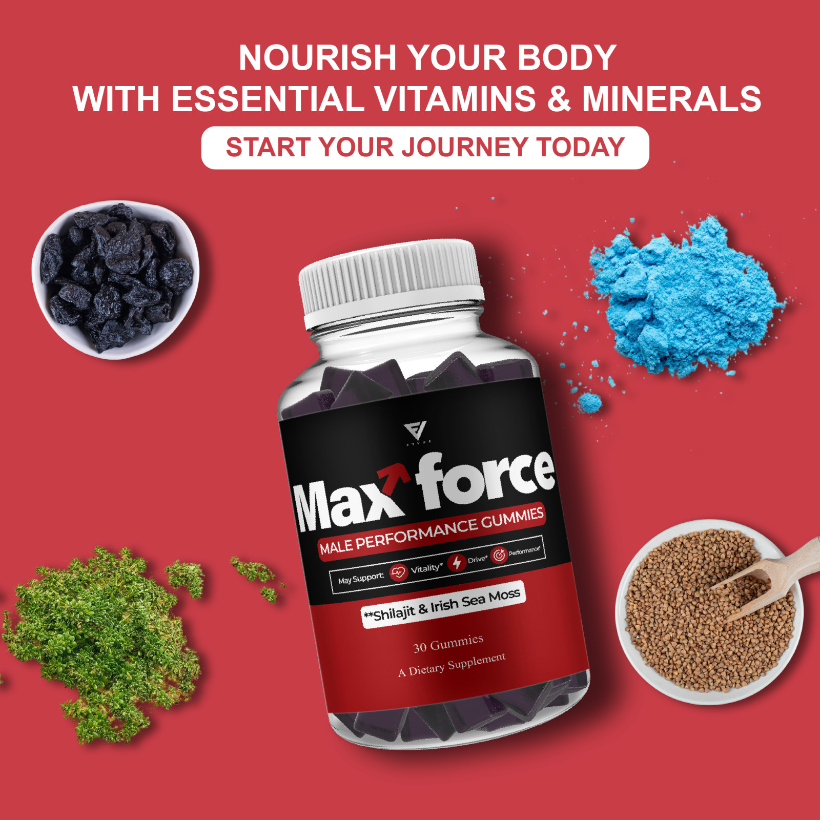 Max Force Male Gummies, MaxForce Performance Supplement (30 Gummies)