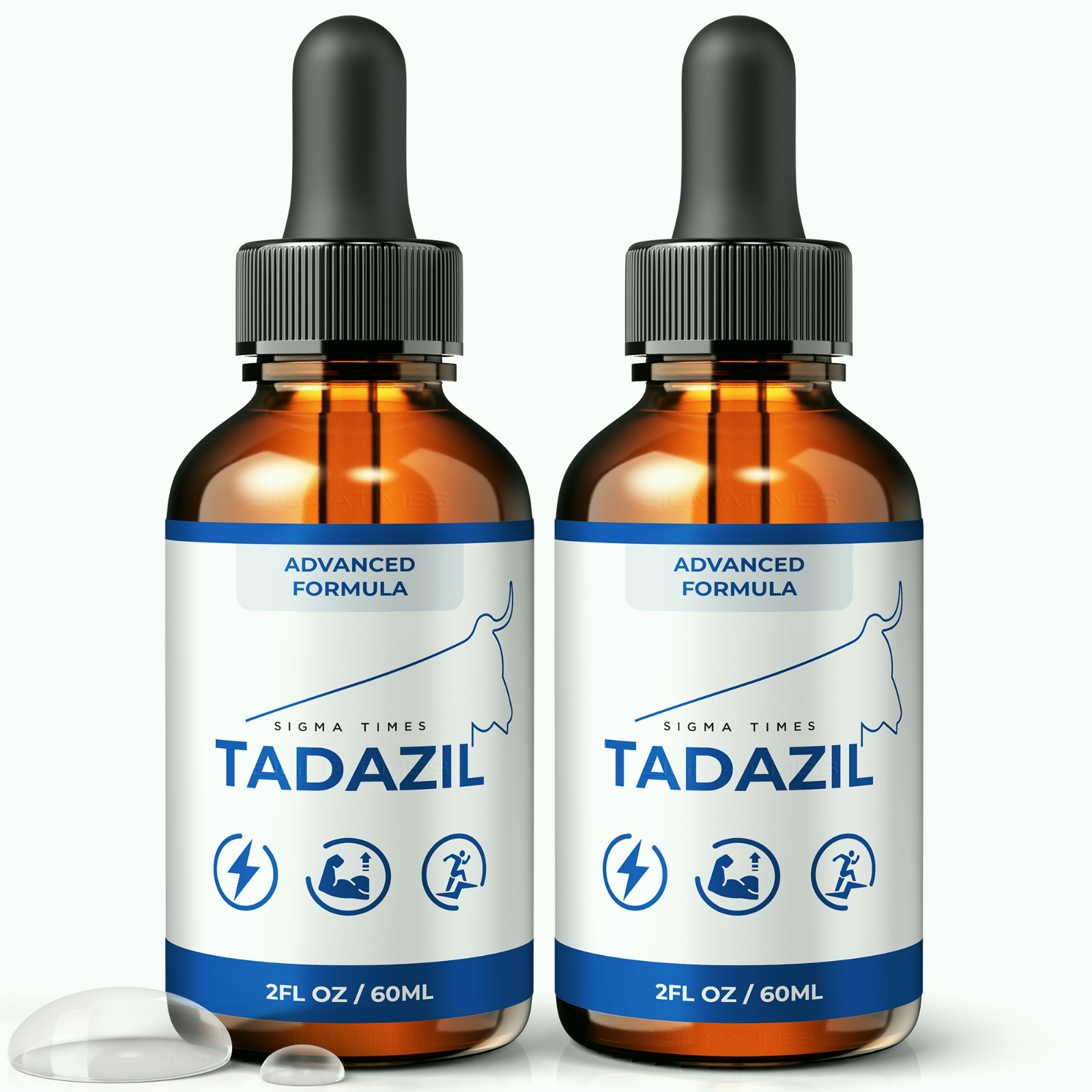 Tadazil Drops for Men, All Natural Potent Formula For Male Health – 2 Pack