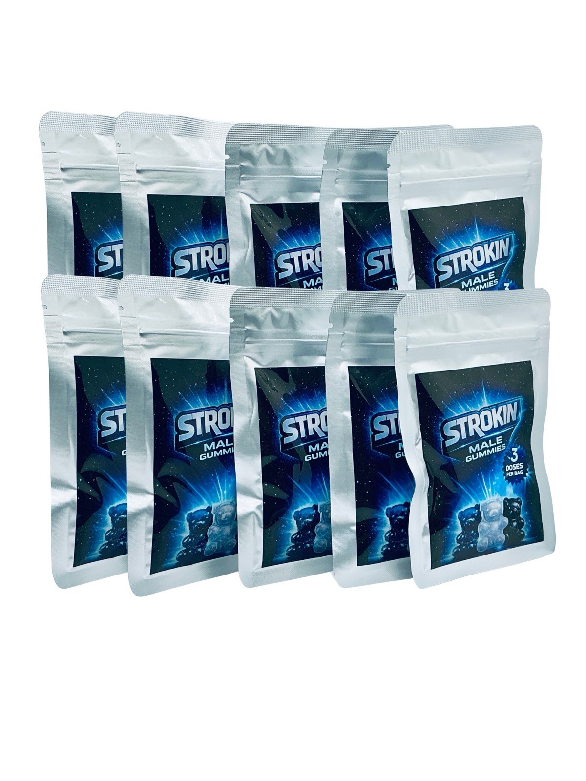 Male Enhancement Gummies for Men Energy Support 10 Pack Performance STROKIN