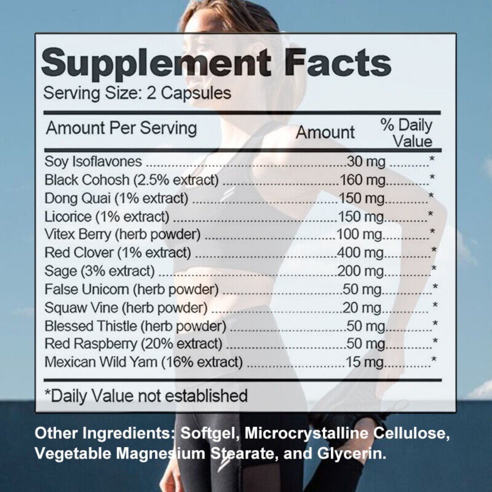 Women Menopause Support Hormone Emotional Balance Hot Flashes 120 Capsules