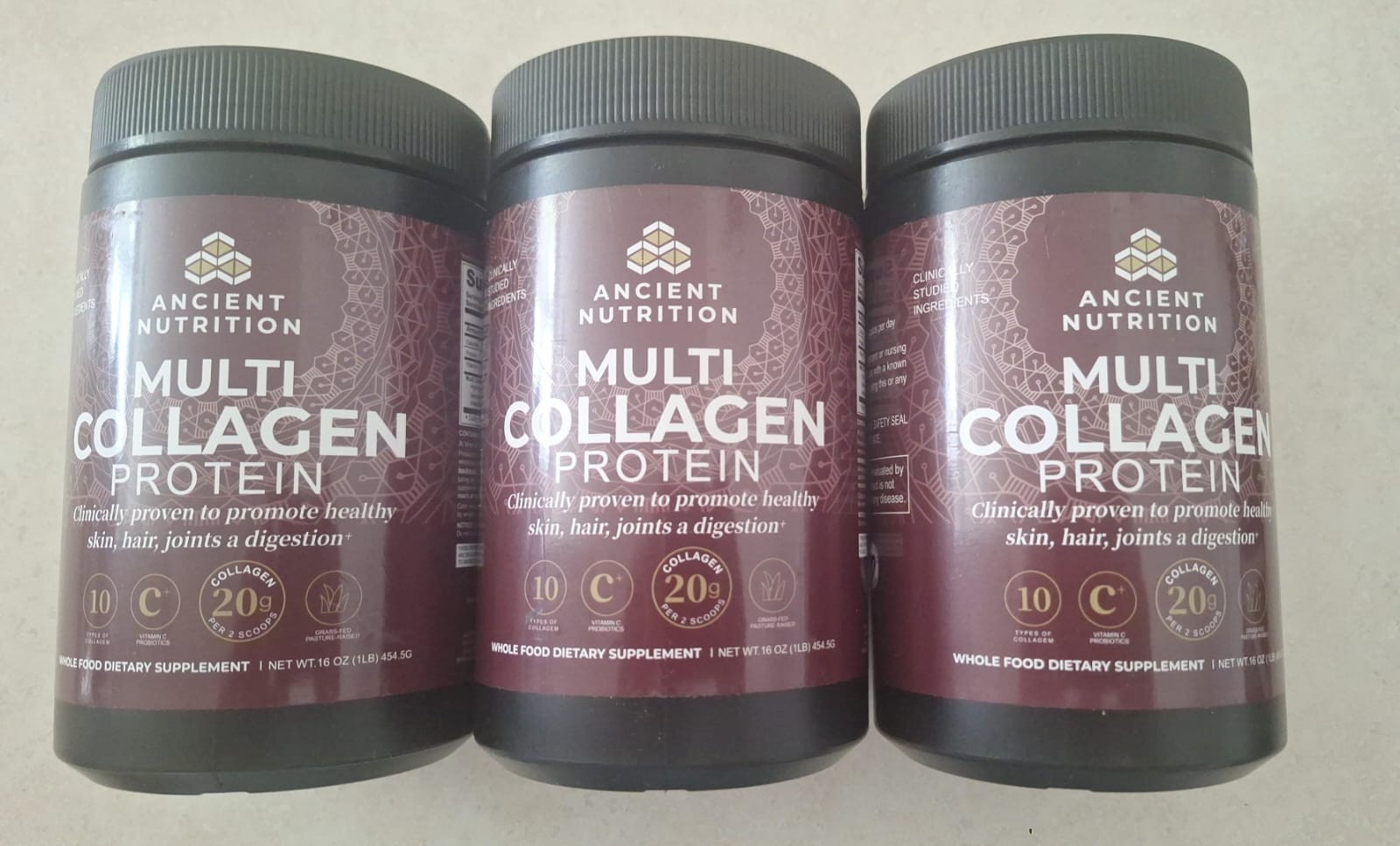 Pack of 3-Ancient Nutrition Multi Collagen Protein Powder – 16.2oz Free Shipping