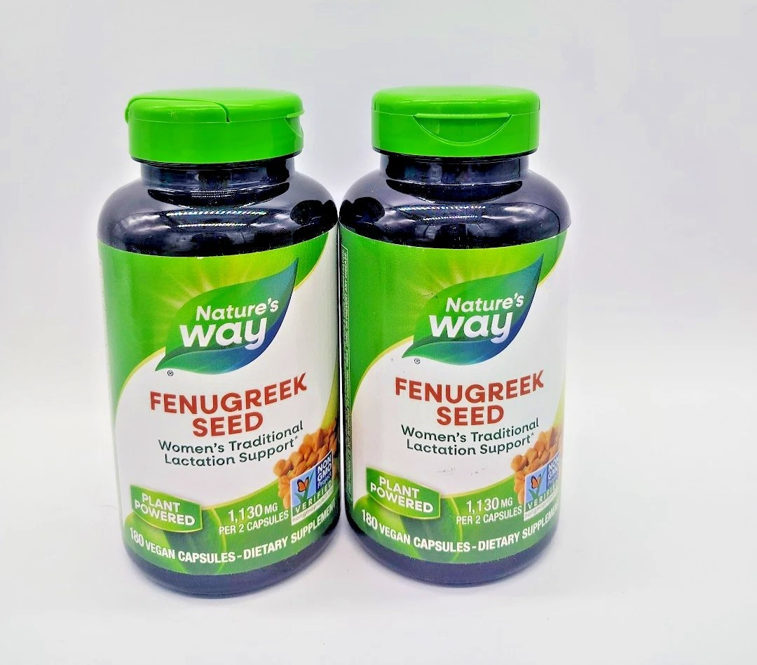 (2 X 180) PACK 360 CAPSULES NATURE’S WAY FENUGREEK SEED Herbal Supplement Womens