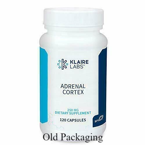 Klaire Labs SFI Adrenal Cortex 250 Milligrams Natural and Hypoallergeni 120 Caps