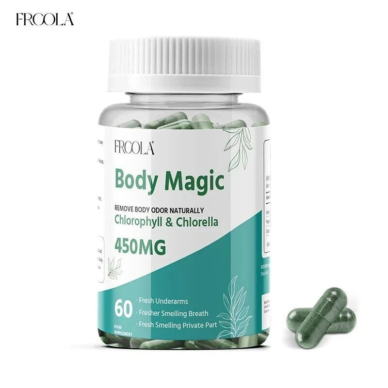 3 FRCOLA Remove Body Odor Naturally Chlorophyll Capsules Gut Detox 60 Caps 1/28