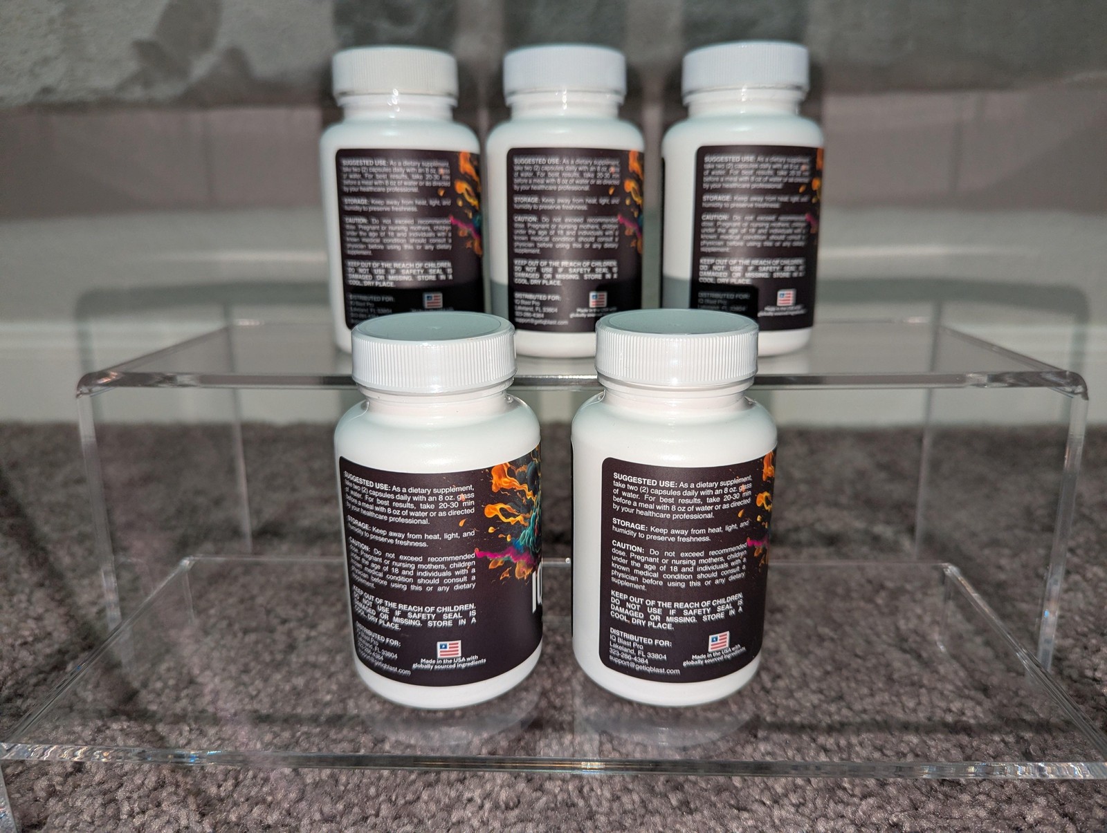 IQ Blast Pro Nootropic 60 Caps Cognitive Health Supplement 5pk New USA Exp 2027