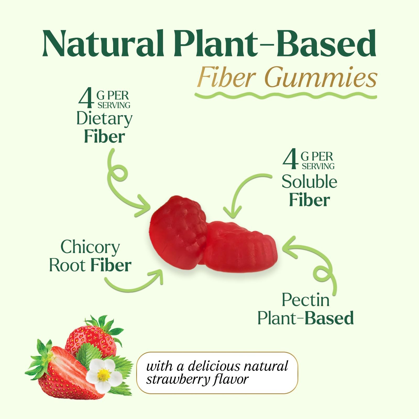 Nature’S Gummies Prebiotic Fiber Gummies – 4G Dietary Fiber Per Serving – Extra