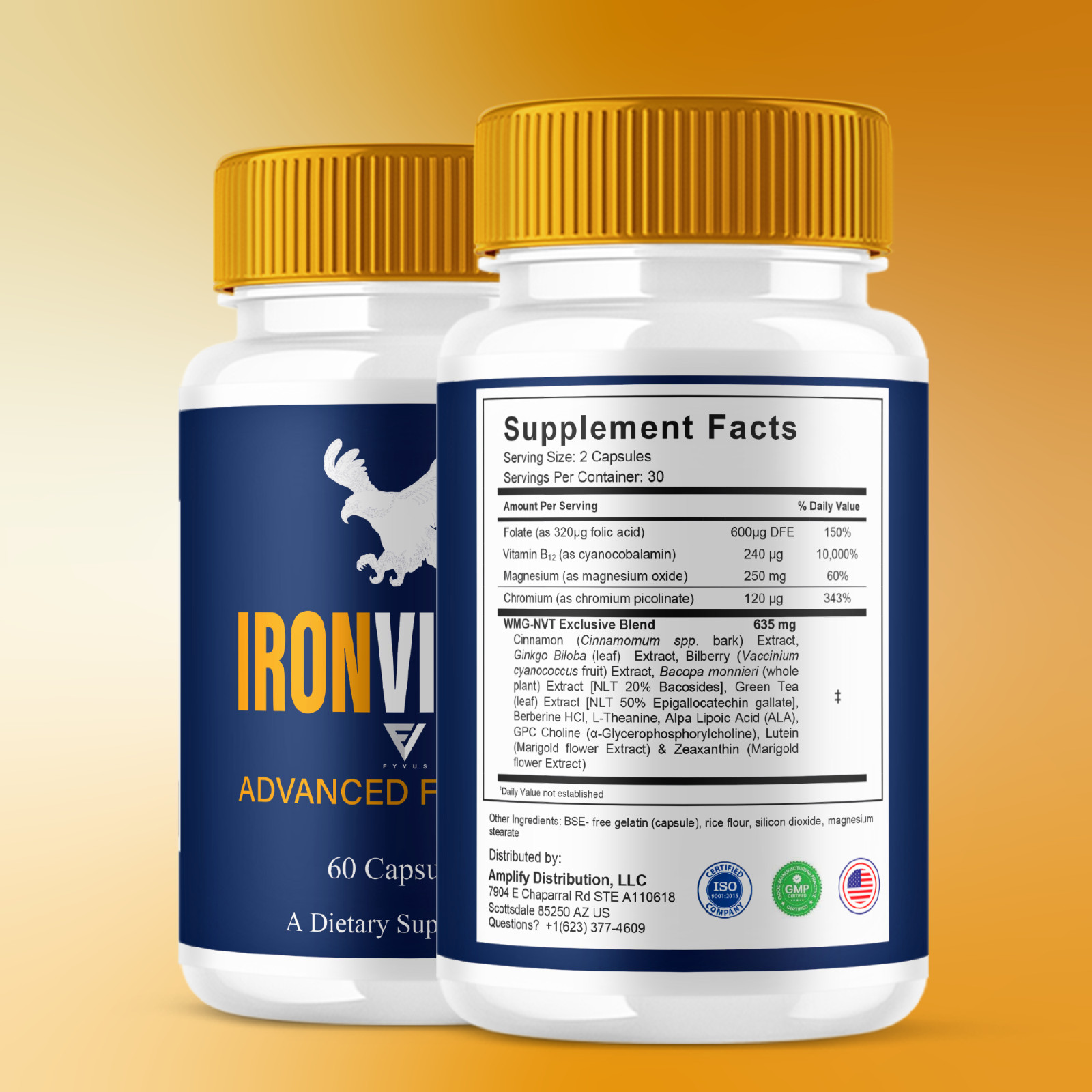 (5 Pack) Iron Vision Capsules, IronVision Advanced Vision Support (300 Capsules)
