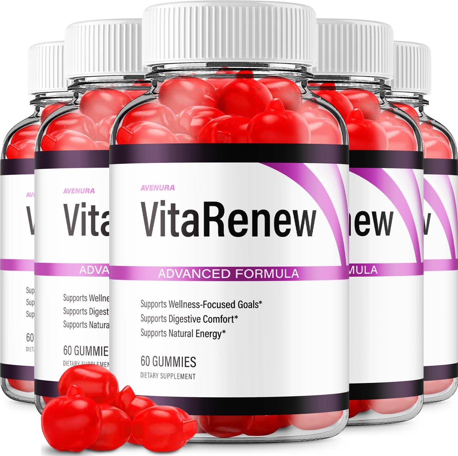 (5 Pack) VitaRenew ACV Gummy – Natural Ingredients for Overall Wellness Support