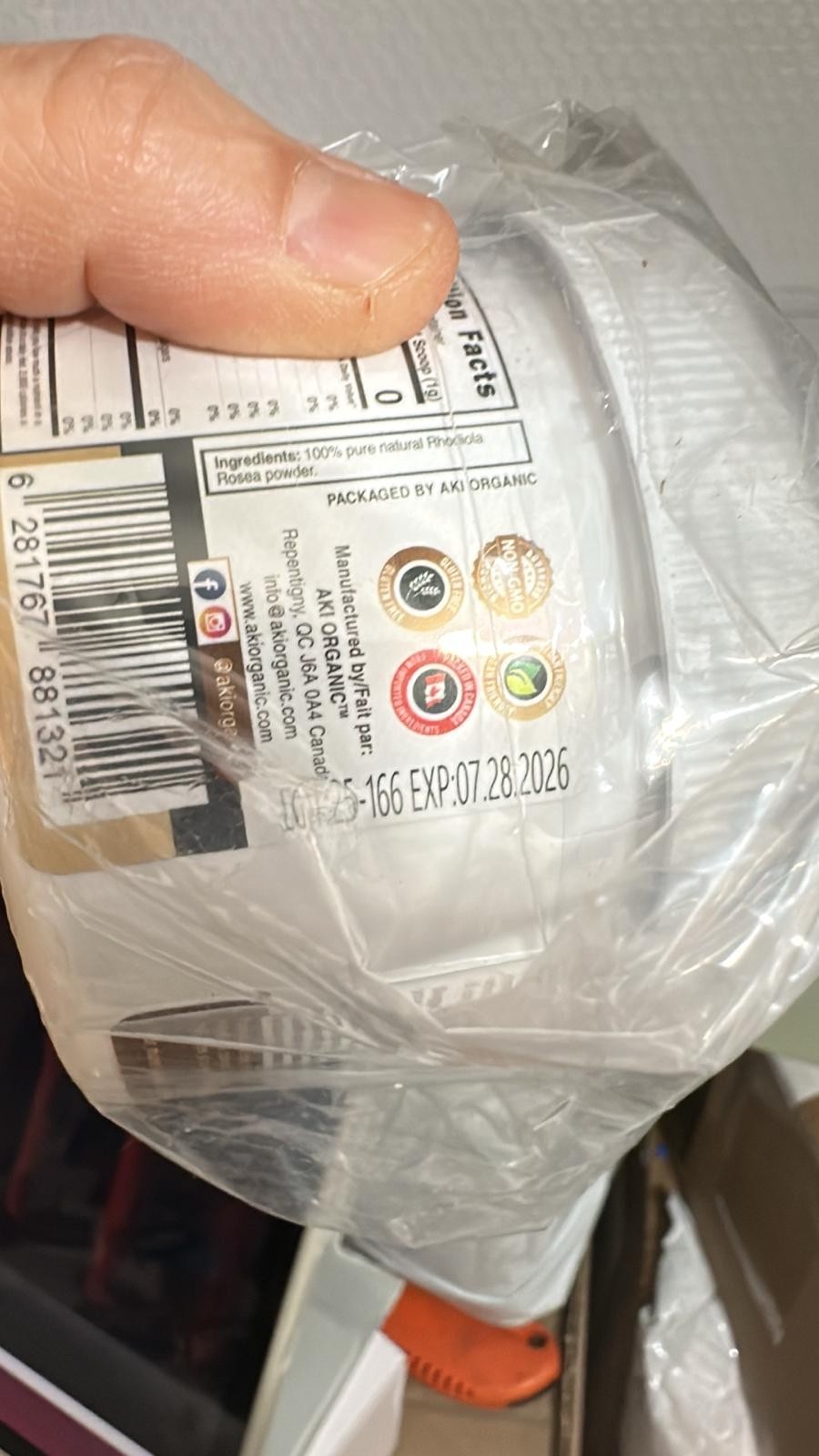 Rhodiola Rosea Root Powder exp: 07/28/2026