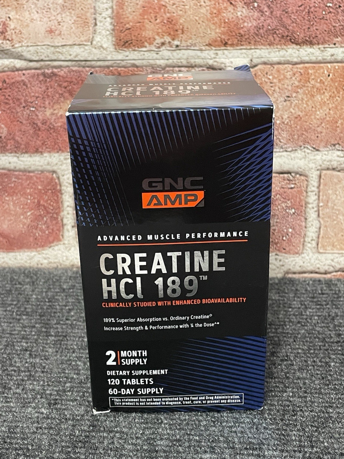 GNC AMP Creatine HCL 189 – Muscle Builder, Strength & Recovery:: 2 month supply