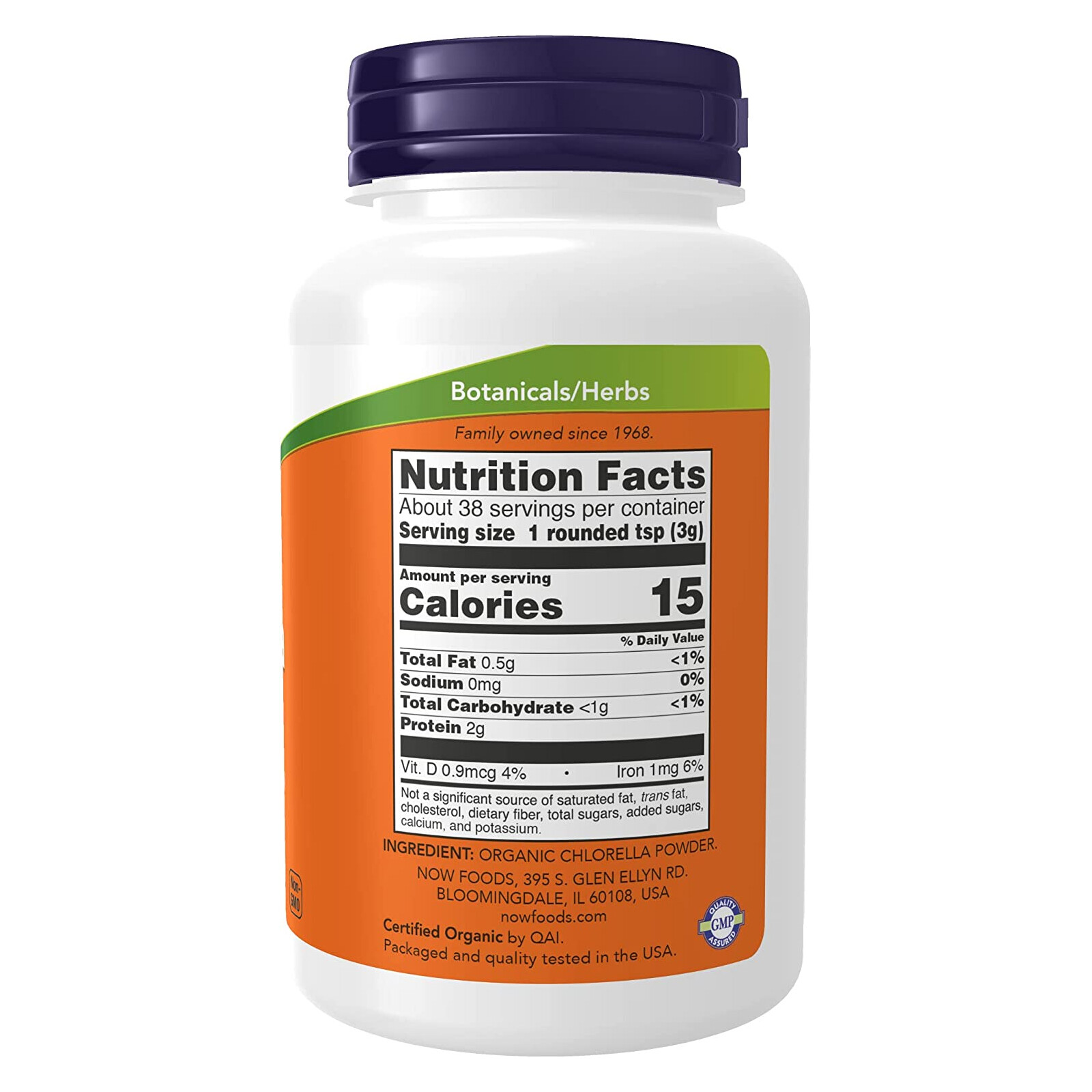 NOW Chlorella Powder Organic with Chlorophyll – 4 oz, Green Superfood,