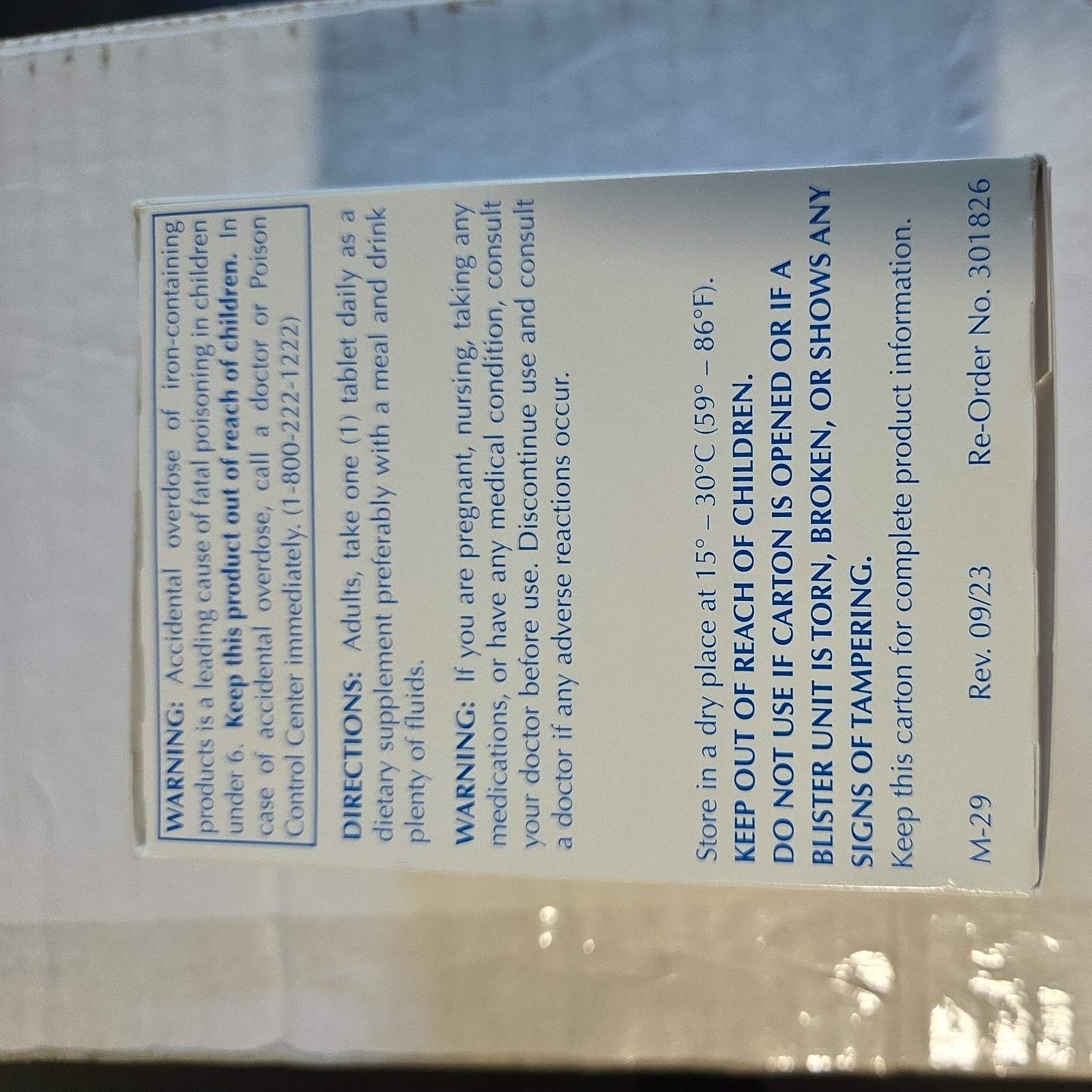 Major Ferrous Sulfate Green Iron Supplement 325mg 100 Tablets Exp. 8/27