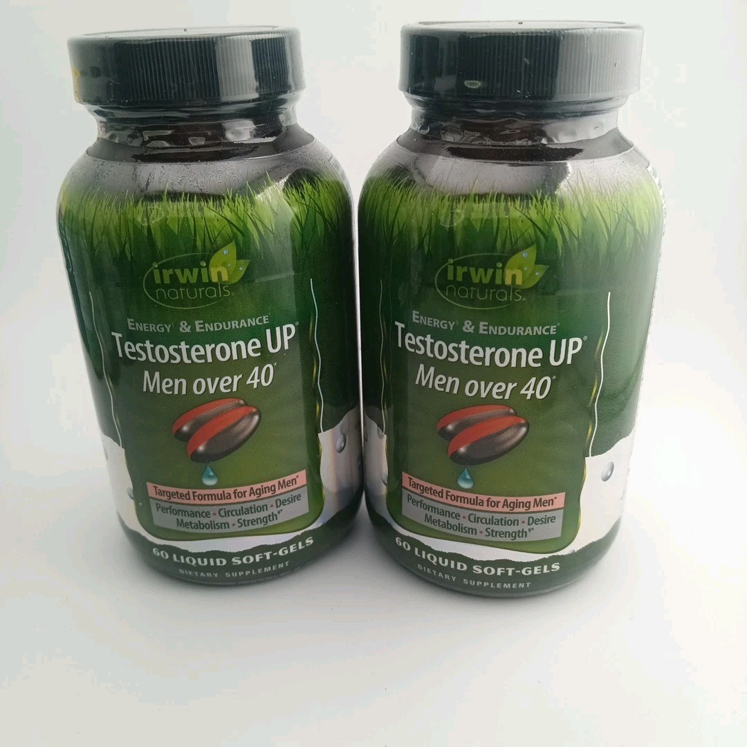 2 Irwin Naturals Testosterone UP with LJ100 Longjack 60 Soft-Gels Each Exp 10/26