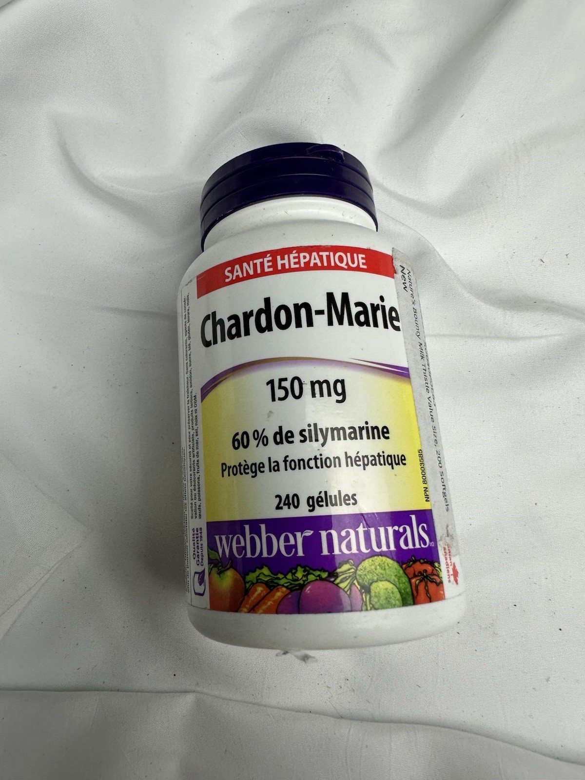 Weber Naturals Milk Thistle 150mg Liver Health 240 Softgels Exp 07/2027