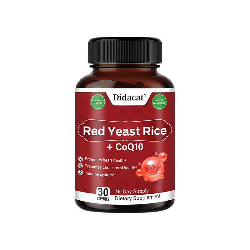 Red Yeast Rice+CoQ10 Capsules Promotes Heart,cardiovascular & Cholesterol Health