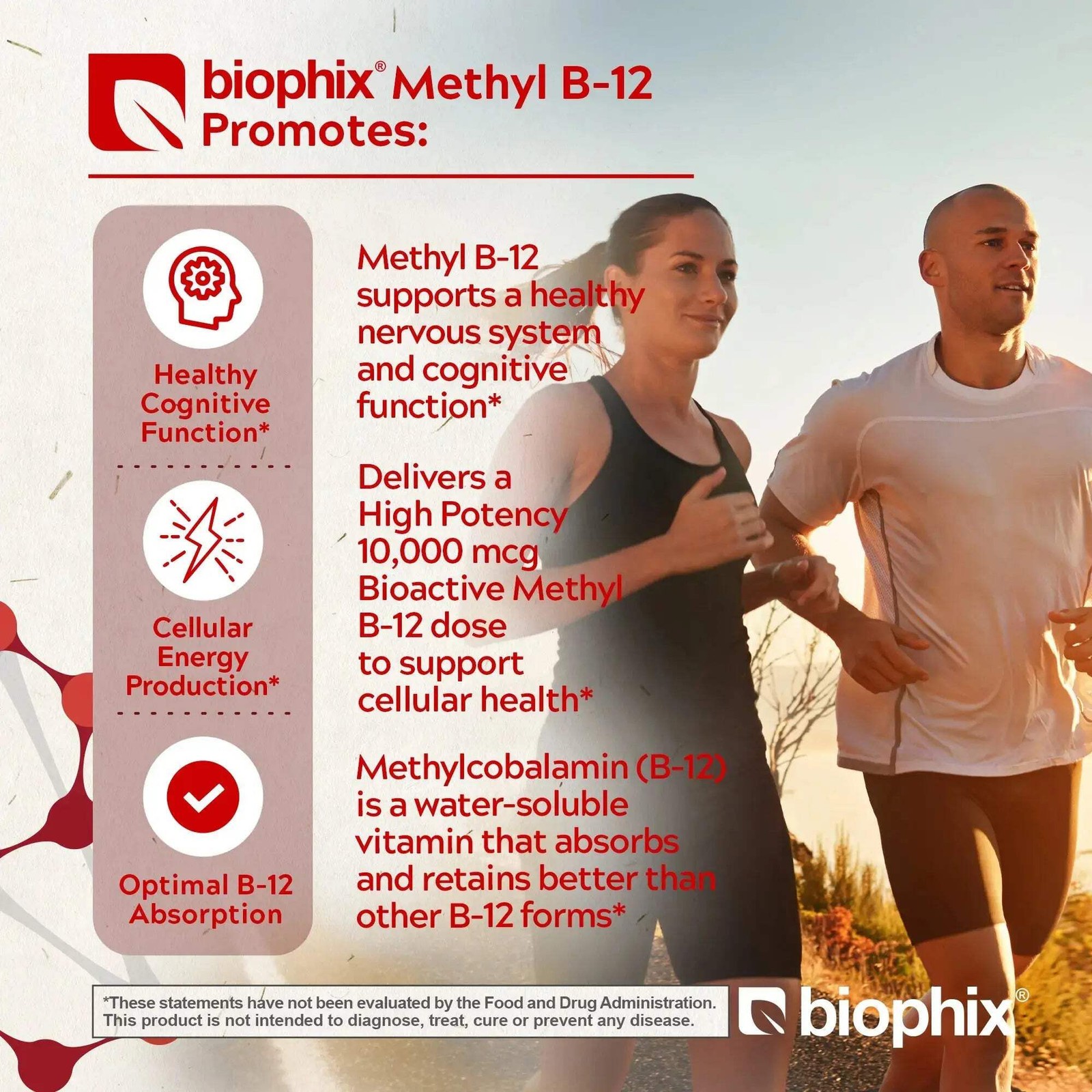 Biophix Methyl B-12 Cherry Flavor 10000 mcg 90 Vegan Lozenges