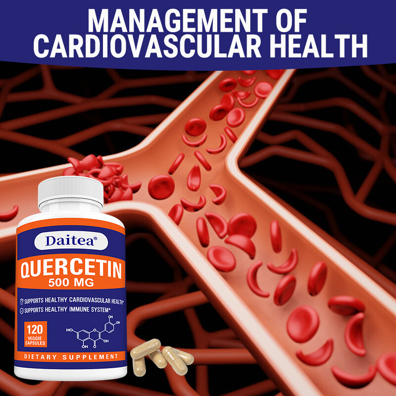Quercetin 500mg Supplement Skin Heart Immune Support Antioxidant 120 Capsules