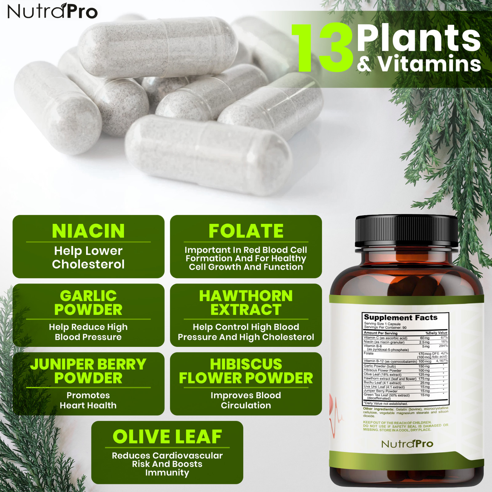 Heart Health Blood Pressure Supplement-Support Blood Pressure&Heart Health
